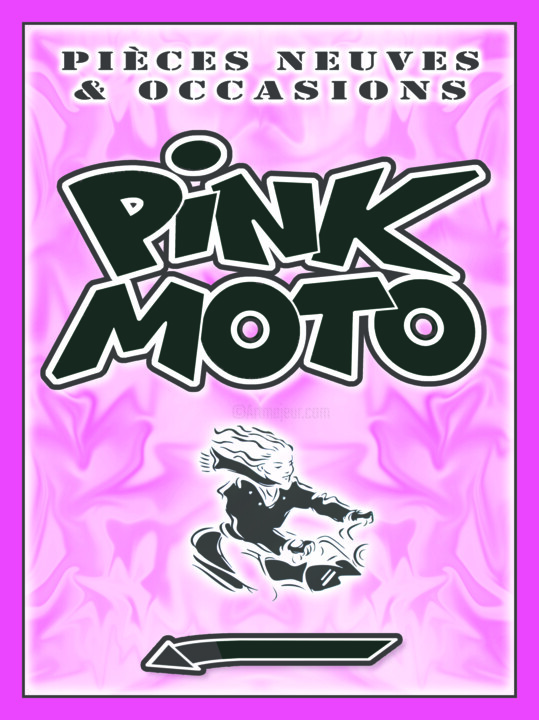 Design intitolato "Pink Moto" da Béopé, Opera d'arte originale, Accessori