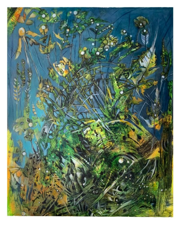 Pintura intitulada "deep in the grass" por Berastjanka, Obras de arte originais, Acrílico