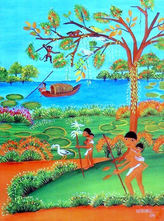 「Paraíso tropical, a…」というタイトルの絵画 Berenic Bereによって, オリジナルのアートワーク, オイル