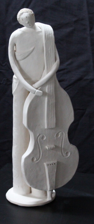 Scultura intitolato "Musicien" da Bérénice Pasquier, Opera d'arte originale, Ceramica