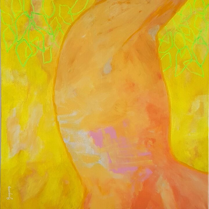 Painting titled "Just a Torso and so…" by Øyvind Bergesen, Original Artwork, Acrylic