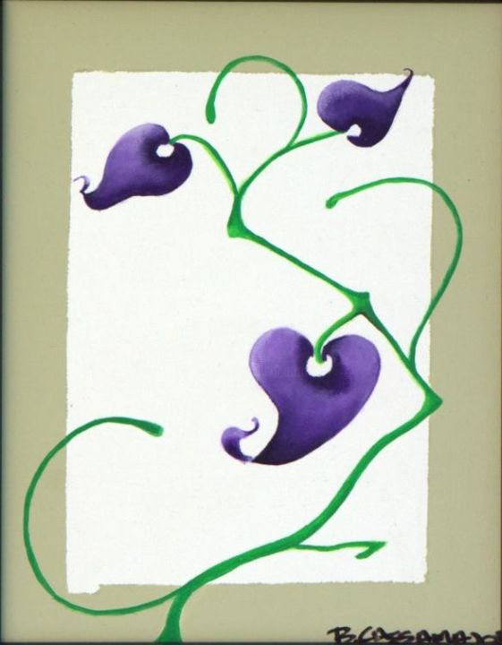 Painting titled "Violet" by Berlin Cassamajor, Original Artwork
