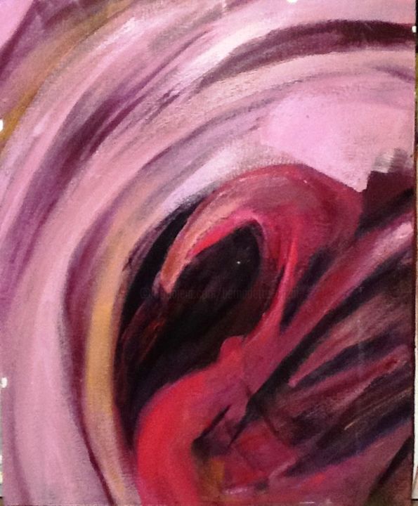 Peinture intitulée "hibiscus-2.jpg" par Bernadette Cazal, Œuvre d'art originale, Acrylique