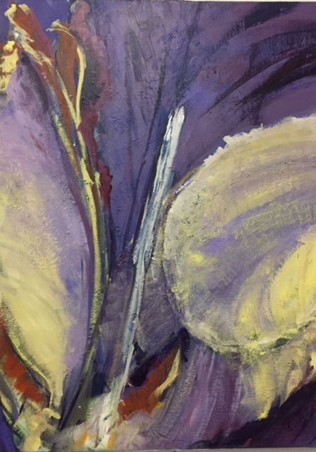 Schilderij getiteld "iris.jpg" door Bernadette Cazal, Origineel Kunstwerk, Acryl