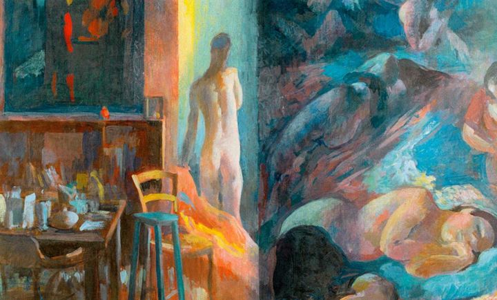 Malerei mit dem Titel "Florence dans l'ate…" von Bernadette Kelly, Original-Kunstwerk