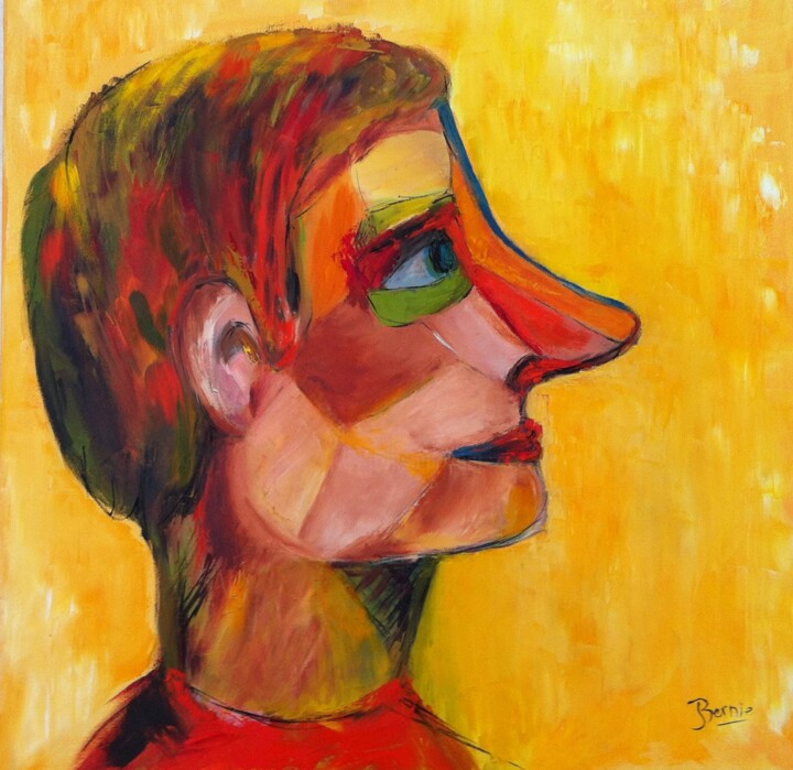 Painting titled "portrait2.jpg" by Bernadette Wijas, Original Artwork, Oil