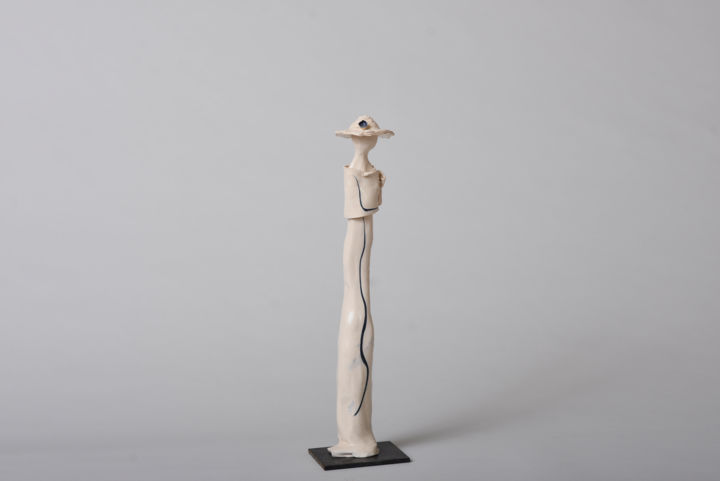 Sculpture titled "Annette K" by Bernadette Dagens, Original Artwork, Ceramics