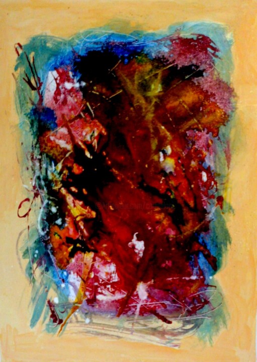 Malerei mit dem Titel "que-des-couleurs-40…" von Bernard Courtalon (courtaloni), Original-Kunstwerk, Tinte