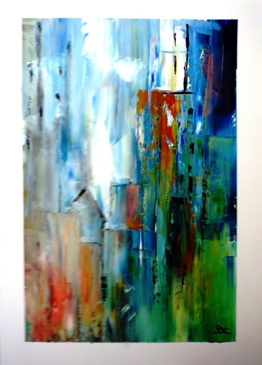 Schilderij getiteld "Flamboyance" door Bernard Courtalon (courtaloni), Origineel Kunstwerk, Acryl