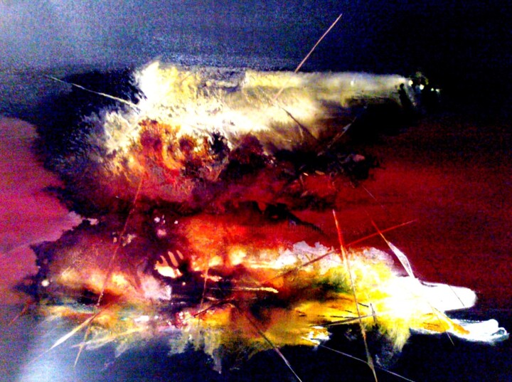 Peinture intitulée "effervescence-60x80…" par Bernard Courtalon (courtaloni), Œuvre d'art originale, Acrylique