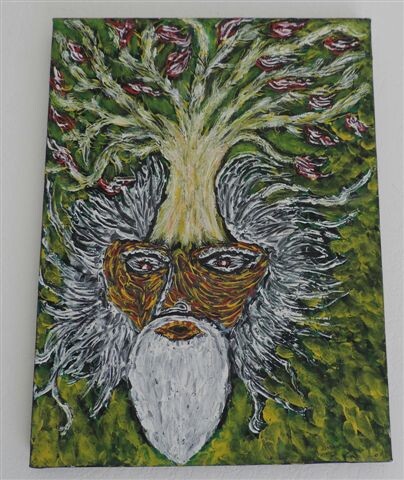Peinture intitulée "l-arbre-sur-la-tete…" par Bernard Darmon, Œuvre d'art originale