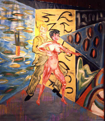Peinture intitulée "le-tango." par Bernard Delarivière, Œuvre d'art originale