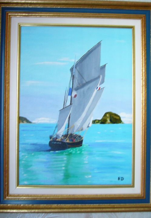Peinture intitulée "voile-bretonne.jpg" par Bernard Ducellier, Œuvre d'art originale,