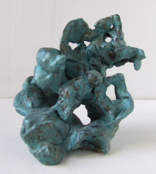 Skulptur mit dem Titel "PETIT MASQUE EN DEN…" von Sam De Beauregard, Original-Kunstwerk, Kunststoff