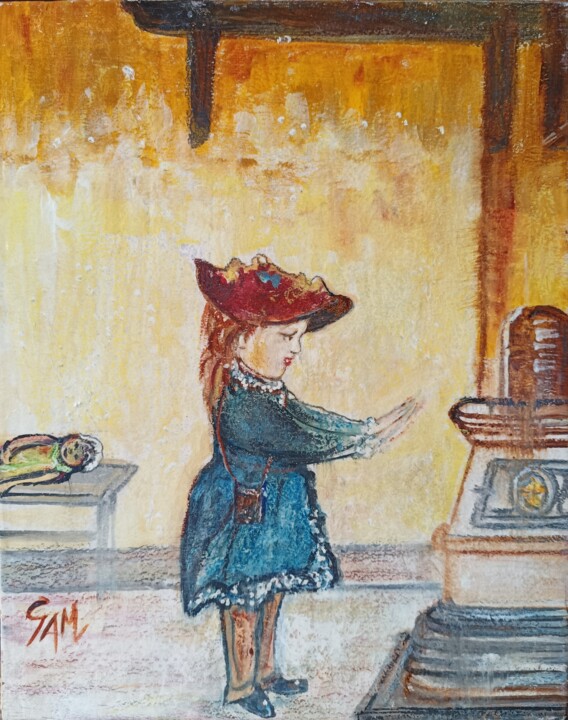 Peinture intitulée "SOBRIÉTÉ" par Sam De Beauregard, Œuvre d'art originale, Gouache