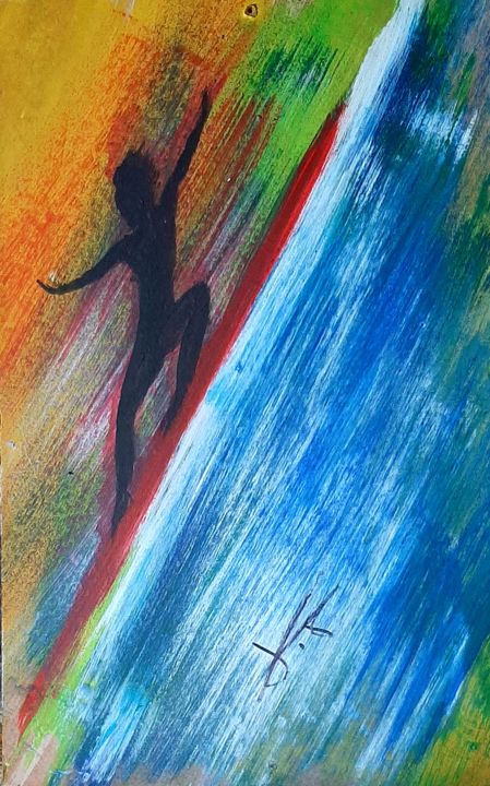 绘画 标题为“Speed surf” 由Bernard Jolly, 原创艺术品, 丙烯