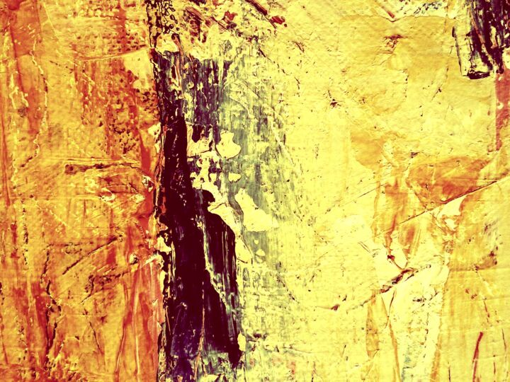 Pittura intitolato "Yellow Cream" da Bernard Kahn Hasc, Opera d'arte originale, Acrilico
