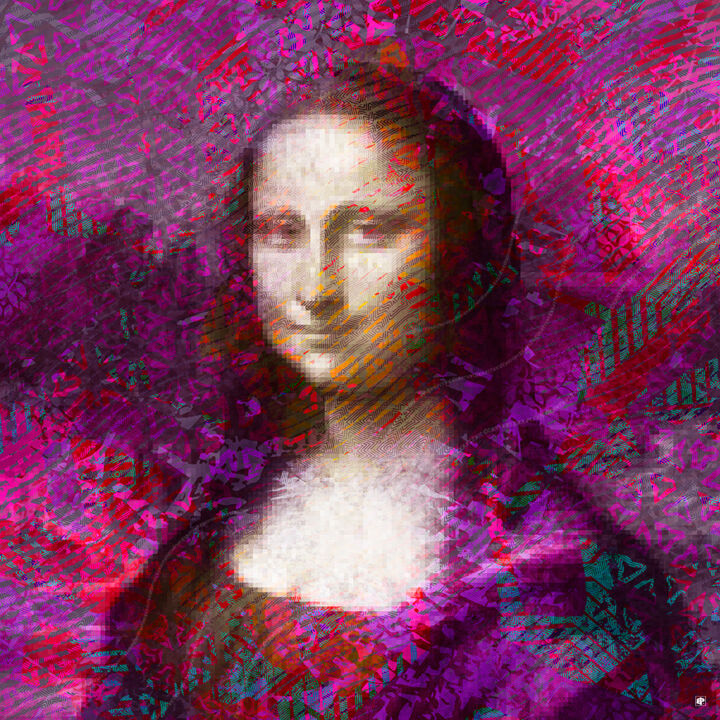 Arts numériques intitulée "Monalisa" par Bernard Pourchet, Œuvre d'art originale, Travail numérique 2D