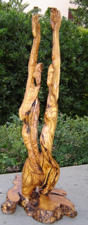 Sculpture intitulée "Fract'Âge" par Bernard Sabathé, Œuvre d'art originale, Bois