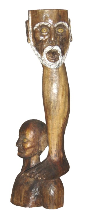 Sculpture titled "Aspiration" by Bernard Sabathé, Original Artwork, Wood