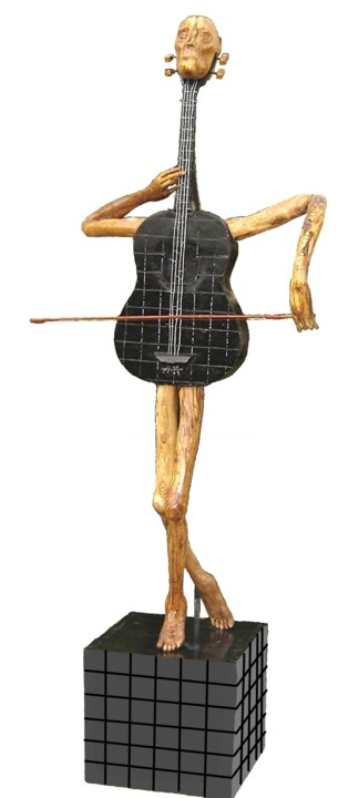 Sculpture titled "Instrumentation" by Bernard Sabathé, Original Artwork, Wood