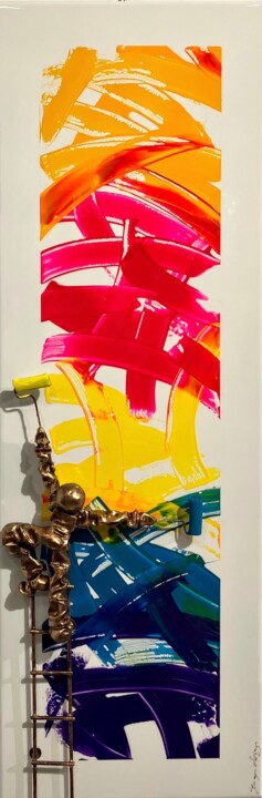 Peinture intitulée "Colors mood" par Bernard Saint-Maxent, Œuvre d'art originale, Acrylique Monté sur Aluminium