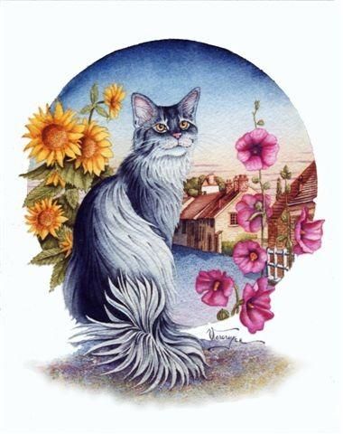 Peinture intitulée "Le chat de la rue F…" par Bernard Vercruyce, Œuvre d'art originale, Huile