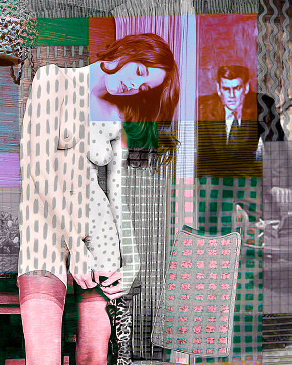 Digital Arts titled "L'allumeuse" by Bernardalcaraz, Original Artwork, Collages