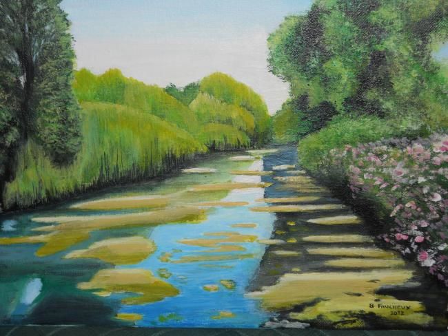 Painting titled "peinture les bords…" by Bernard Faucheux, Original Artwork, Oil