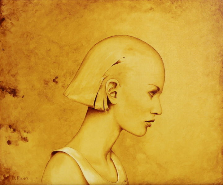 Peinture intitulée "238-liselotte-8f-bd…" par Bernard Fievre, Œuvre d'art originale,
