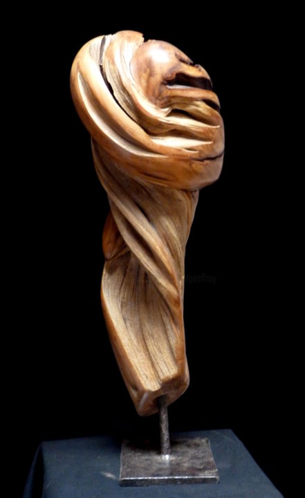 Escultura titulada "Eumène" por Bernard Geoffroy, Obra de arte original, Madera