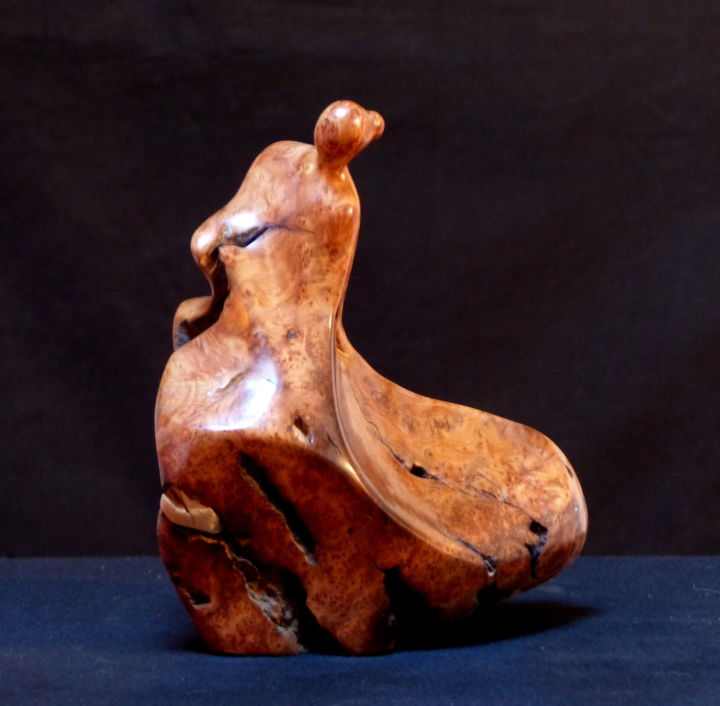 Sculpture titled "Carmencita" by Bernard Geoffroy, Original Artwork, Wood