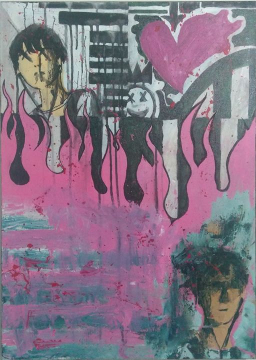 Pintura intitulada "Entrada" por Bernardo Caldas, Obras de arte originais, Acrílico