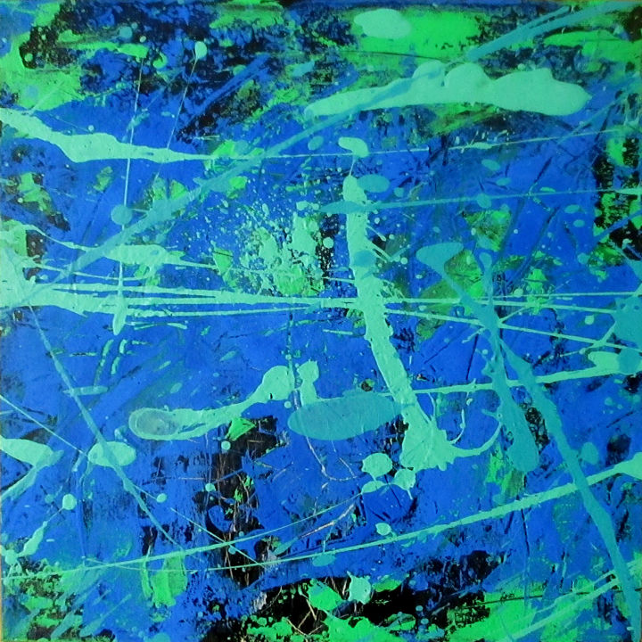 Картина под названием "Blue Spell" - Bernardo Barreto, Подлинное произведение искусства, Акрил