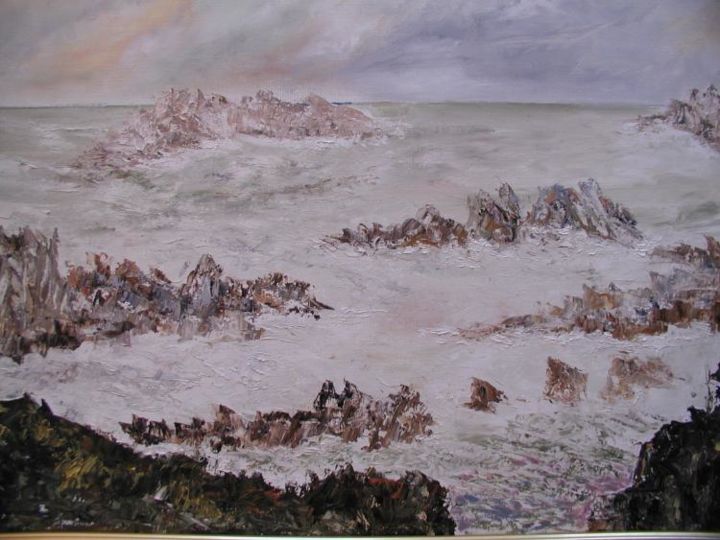 Painting titled "avant la tempête!" by Bernard Sabot, Original Artwork