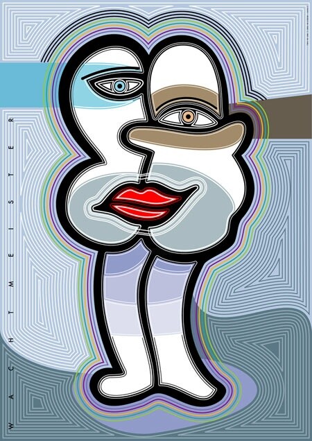 Digitale Kunst mit dem Titel "Two In One | Zwei i…" von Bernd Wachtmeister, Original-Kunstwerk, Digitale Malerei