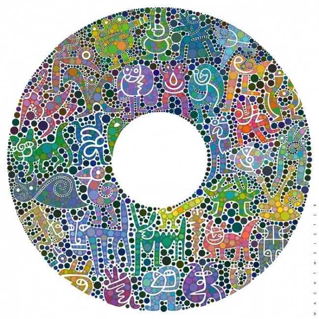 Digitale Kunst mit dem Titel "Color-Fauna-Circle…" von Bernd Wachtmeister, Original-Kunstwerk, Digitale Malerei