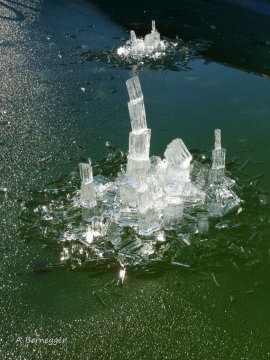 Instalación titulada "Iles de glace" por Alain Bernegger, Obra de arte original
