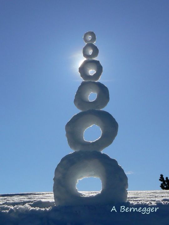 Installation titled "Colonne de neige" by Alain Bernegger, Original Artwork