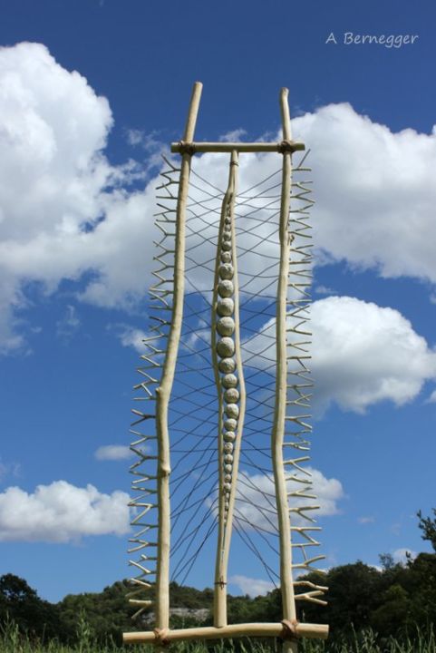 Sculpture titled "Attrape rêves" by Alain Bernegger, Original Artwork