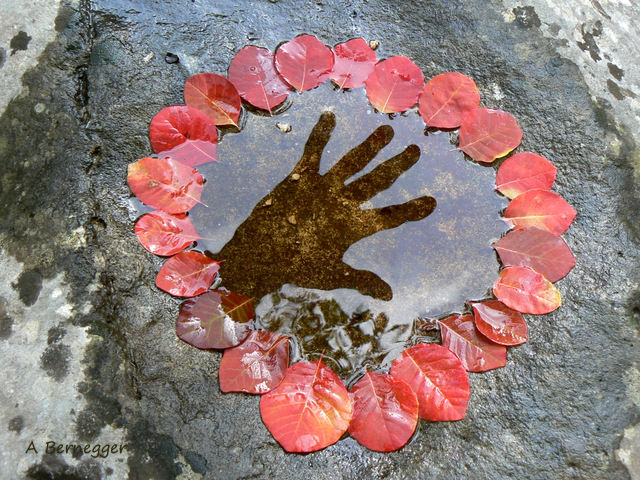 Installatie getiteld "Miroir d'eau" door Alain Bernegger, Origineel Kunstwerk