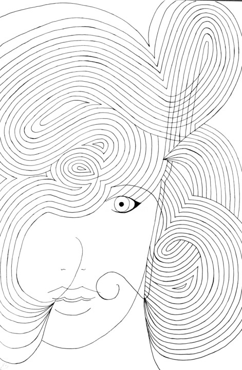 Dessin intitulée "APHRODITE" par Bernie Forestier (Fine Bernie), Œuvre d'art originale, Crayon