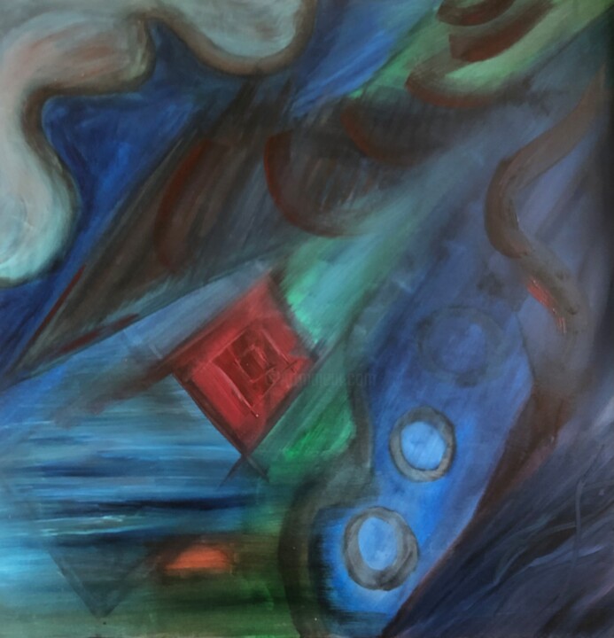 Peinture intitulée "Universum…" par Bernie Spielmann, Œuvre d'art originale, Huile