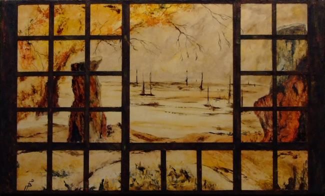 Peinture intitulée "grille.jpg" par Didier Bernis, Œuvre d'art originale