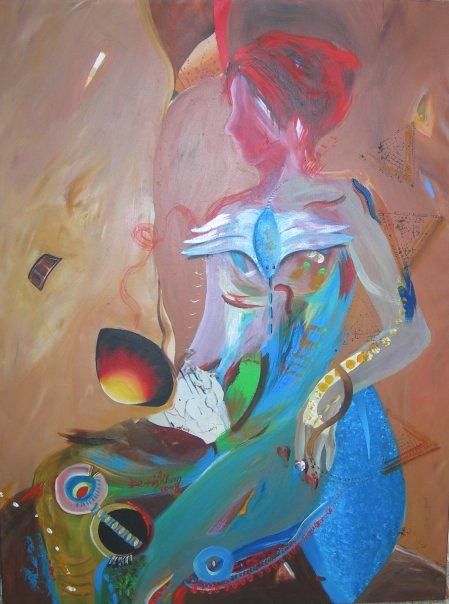 Painting titled "sır" by Berrin Ilhan, Original Artwork