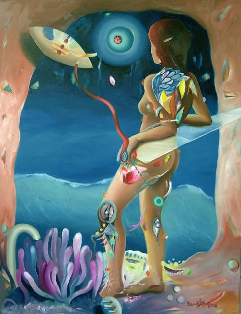 "in dreamland" başlıklı Tablo Berrin Ilhan tarafından, Orijinal sanat, Petrol