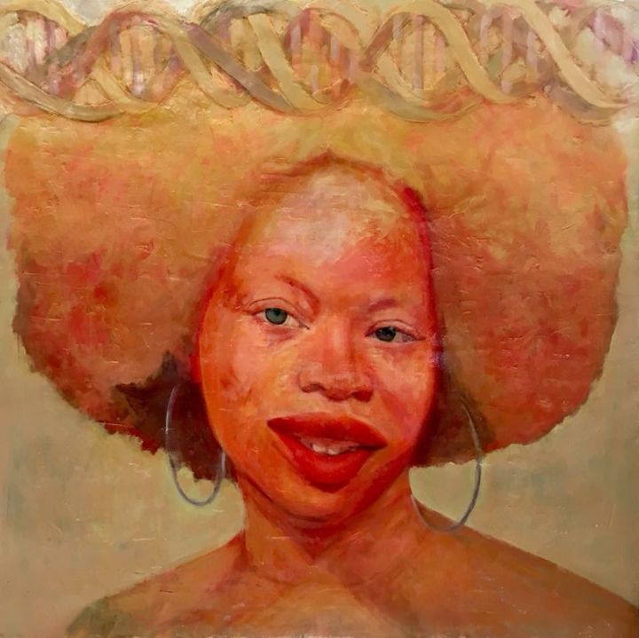 Painting titled "Divine DNA" by Bert Lepel, Original Art, Acrylic