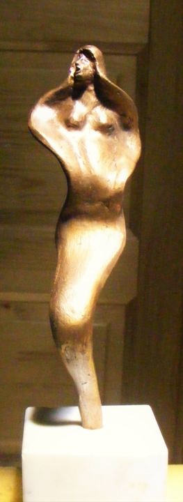 Sculpture titled "Woman" by Bertalan, Original Artwork, Metals