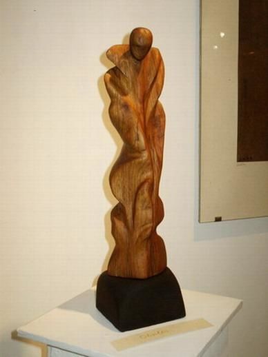 Sculpture titled "Soldier" by Bertalan, Original Art, Wood