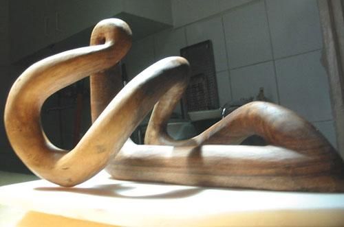 Escultura titulada "Meditation wood" por Bertalan, Obra de arte original